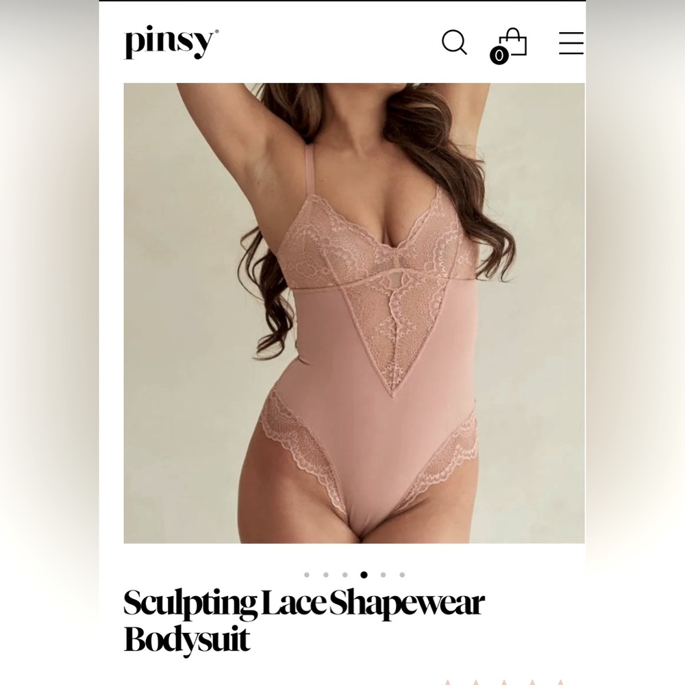Pink Lace Shapewear Bodysuit